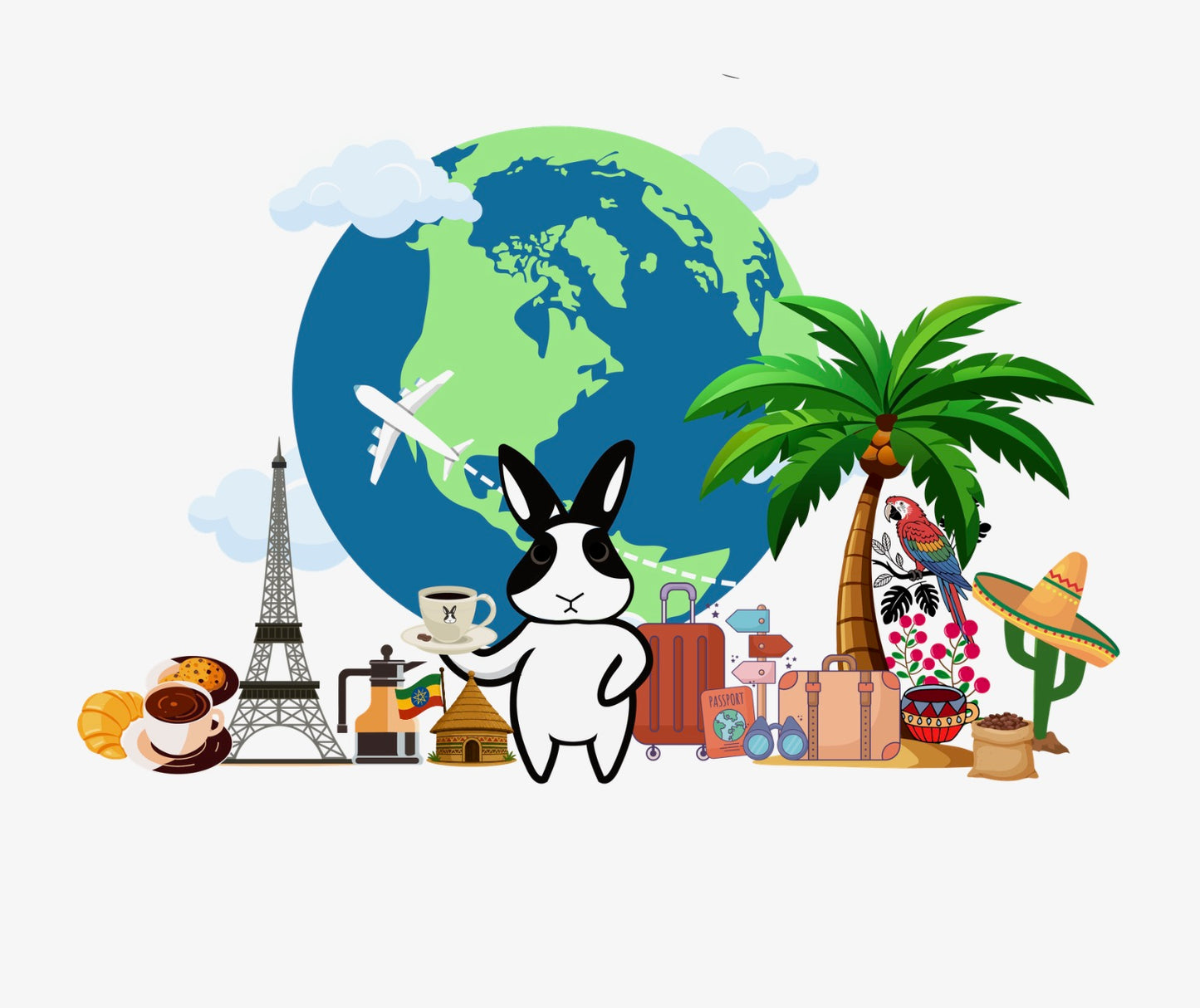 Cookie Travels the World Tee 🌎✈️🏝 PREORDER